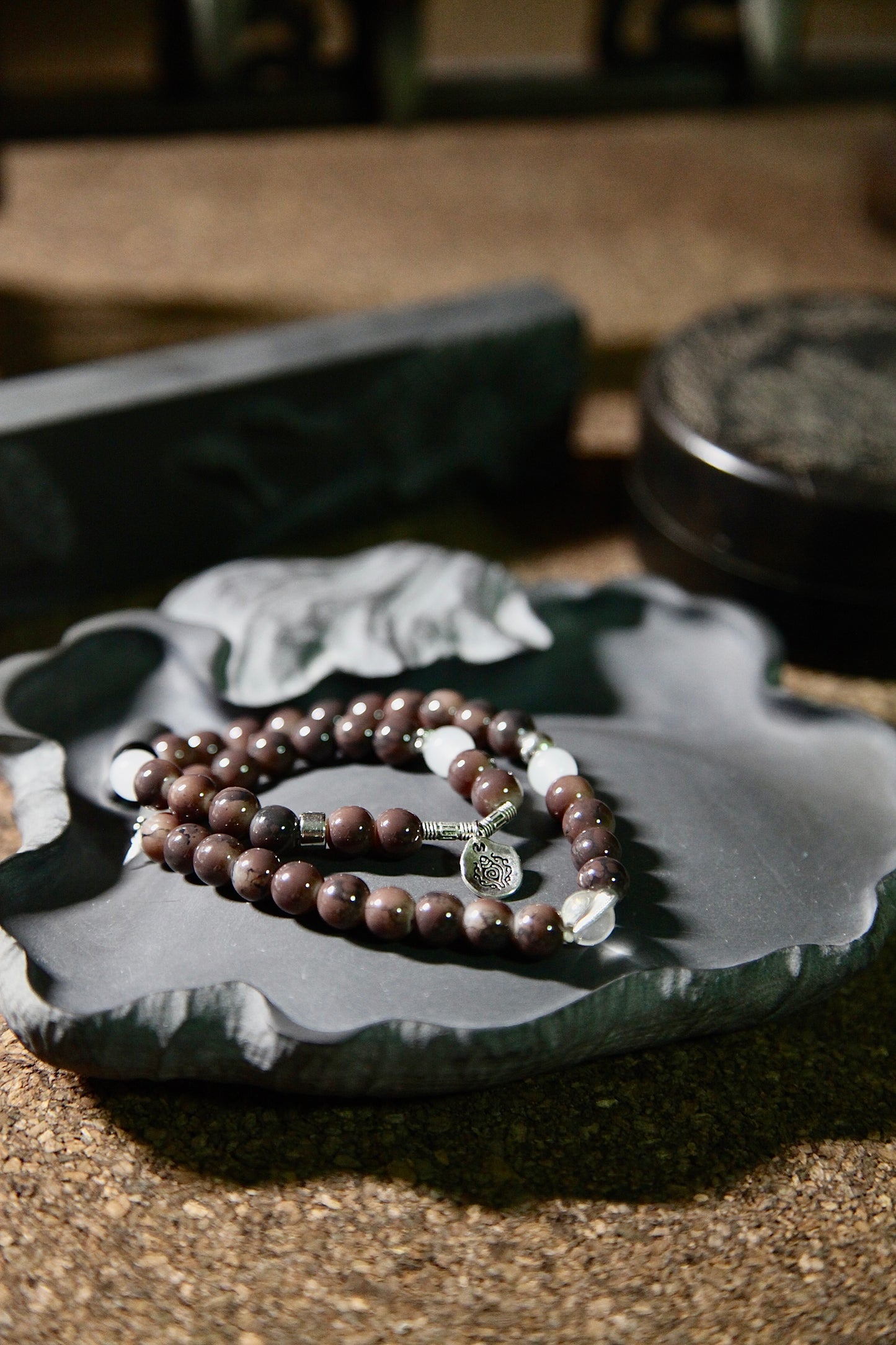 double layered brown ceramic bracelet